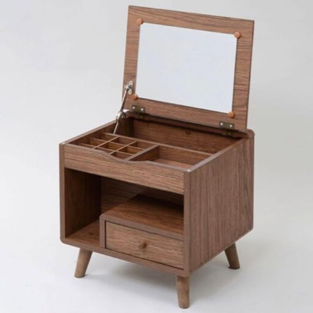 美品　ブラウン 鏡付きドレッサー 引き出し付き