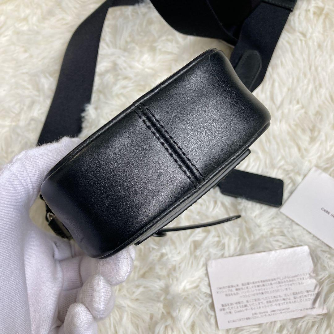 未使用級 COACH コーチ テレイン ミニ ボックス スクエア 黒 ブラック