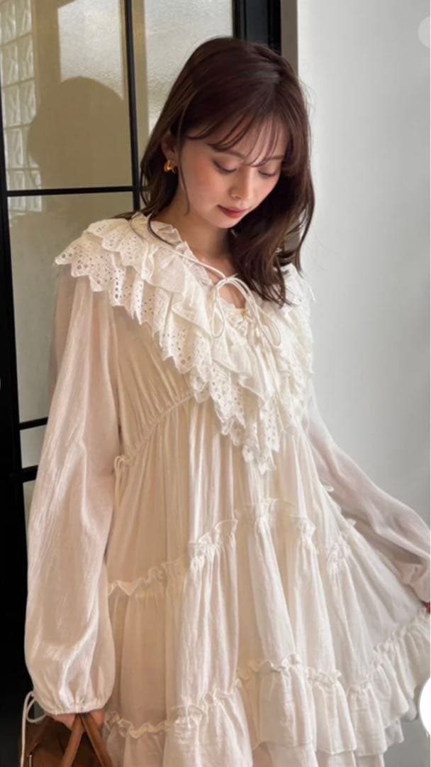 SNIDEL コットンレースBOHO チュニック