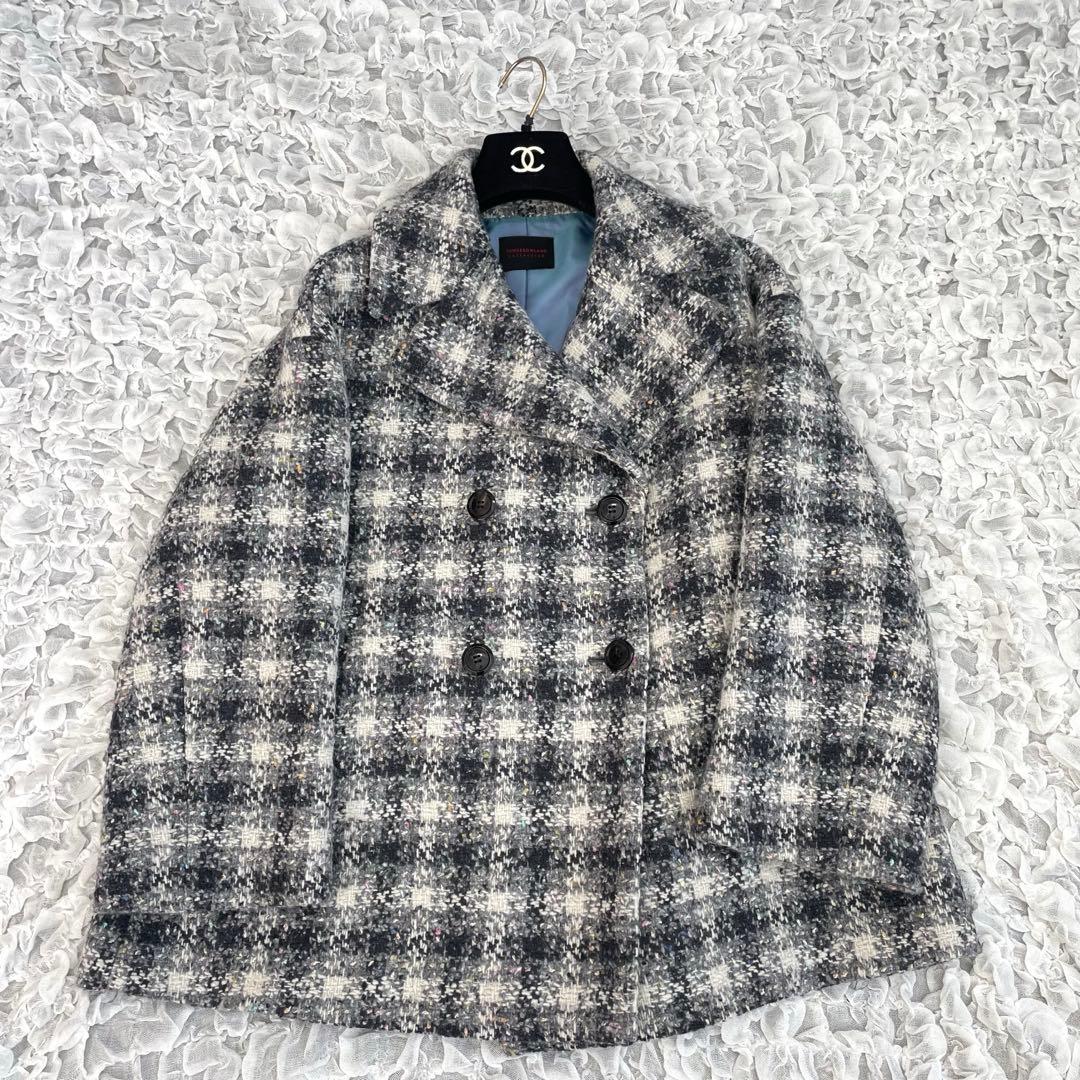 トゥモローランドコレクション　ブリエネップツイードハーフコート 定価8万5千円