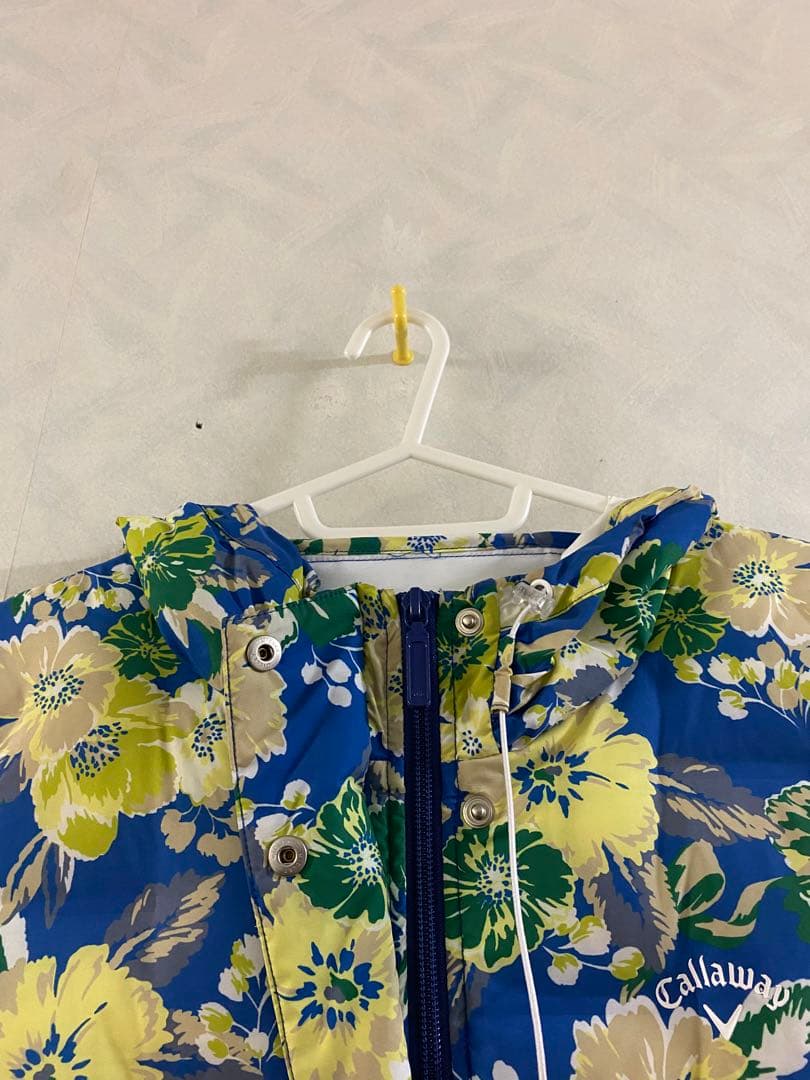 美品 Callaway 2wayダウンジャケット S ダブルジップ 花柄 総柄