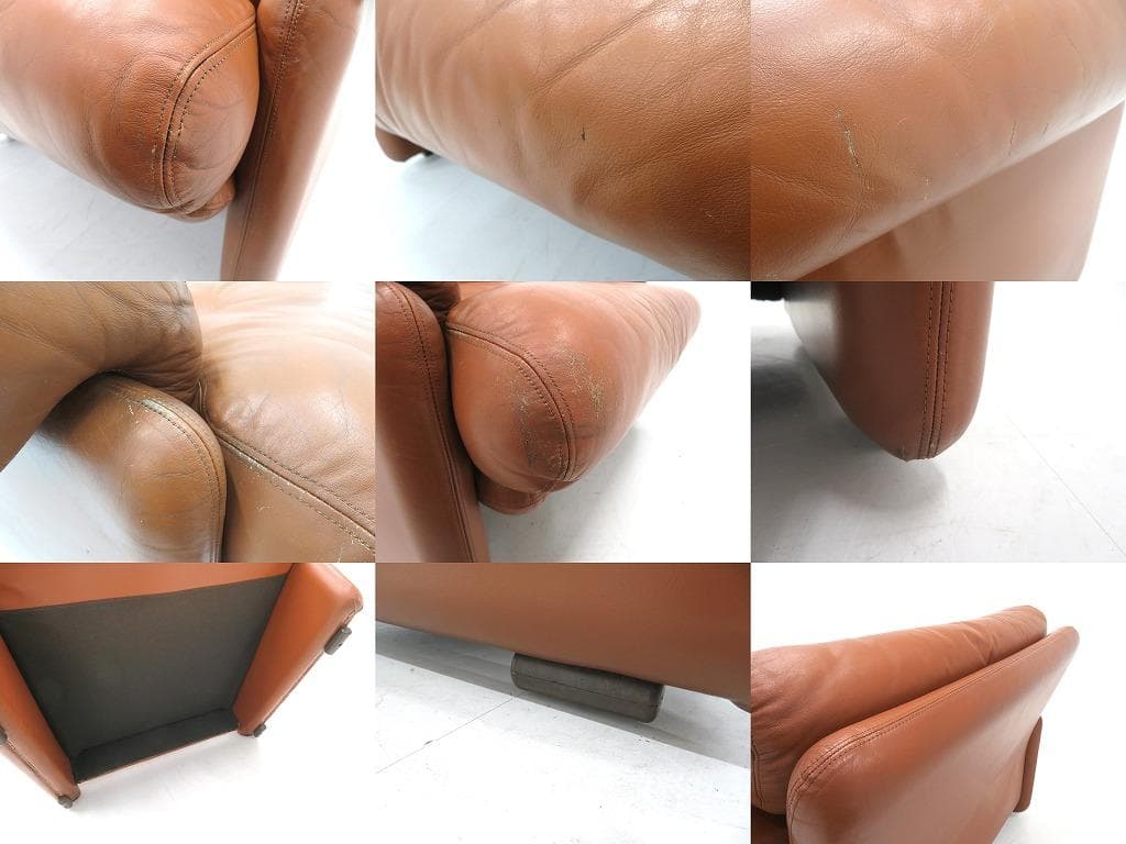 B＆Bイタリア　スカルパ　コロナド　総本革　1人掛けソファ　ビンテージ　名作