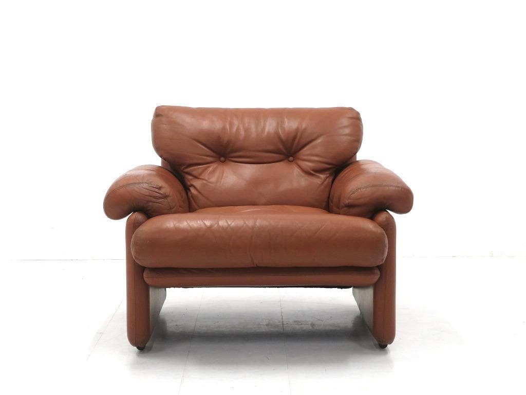 B＆Bイタリア　スカルパ　コロナド　総本革　1人掛けソファ　ビンテージ　名作