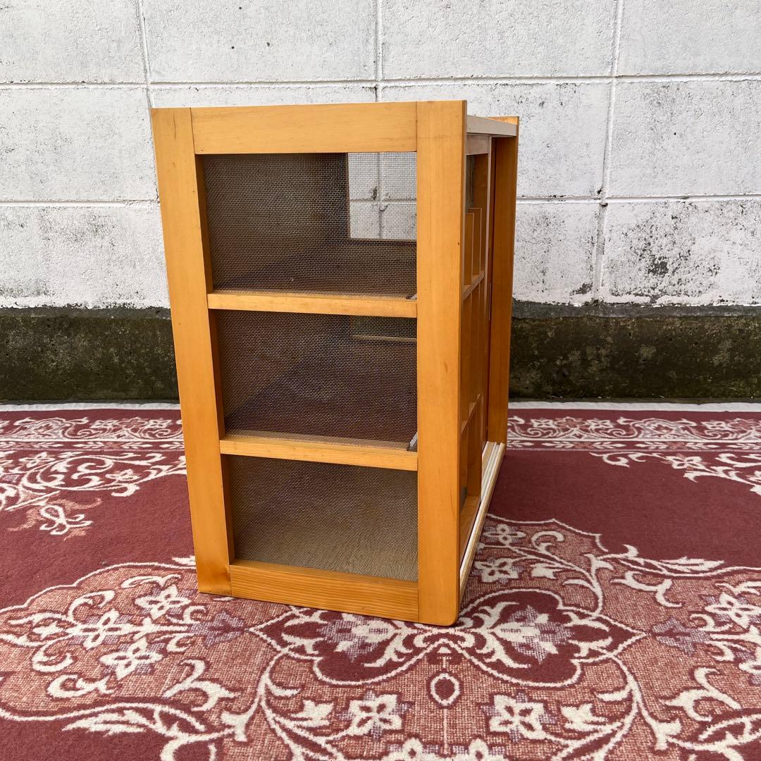 ビンテージ古家具◾️木製 蝿帳 網戸棚 食器棚 キャビネット 収納棚 フードカバー