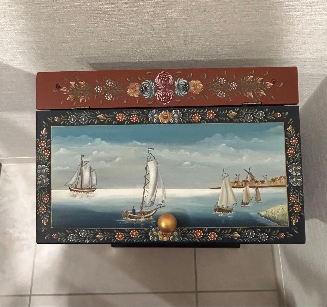 トールペイント：ヒンデローペン　ランドリーBOX