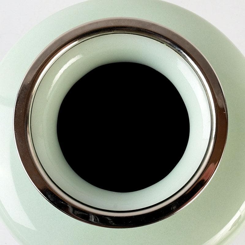 茶道具　七宝焼　薄緑釉　胡蝶蘭図　花器　共箱　Z　9750D