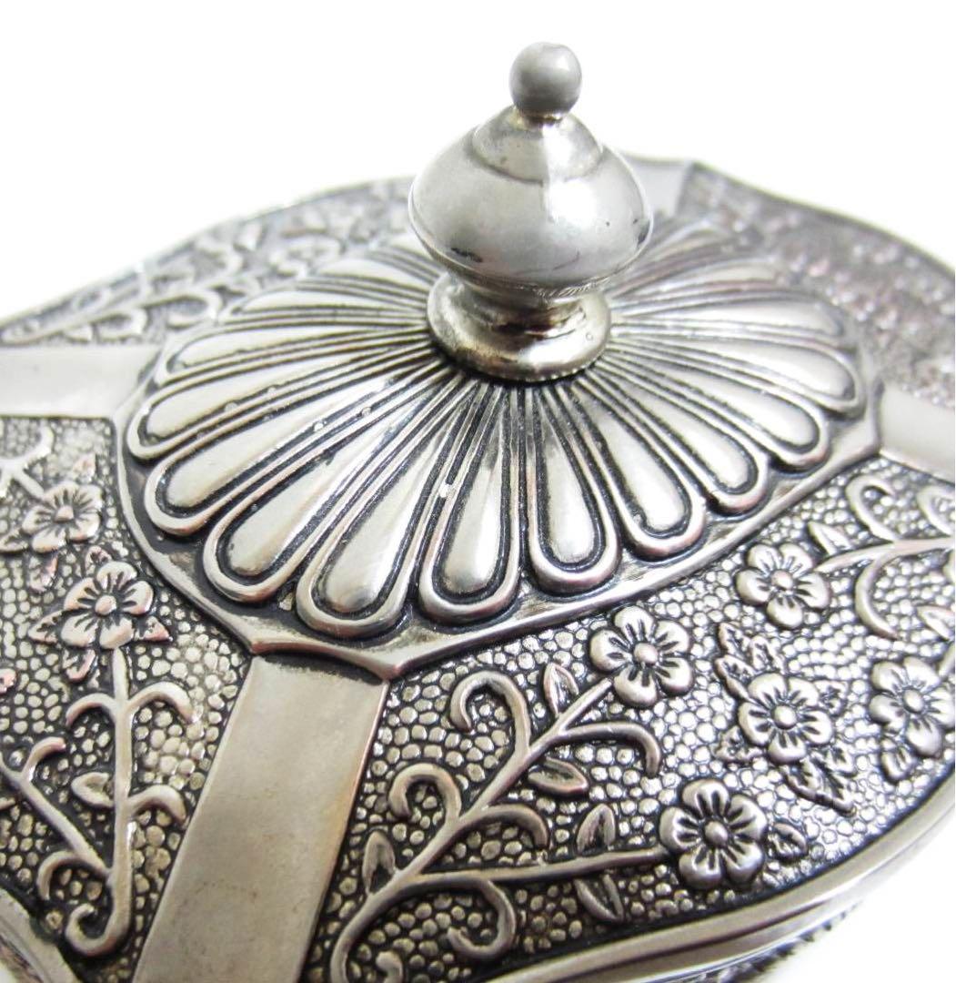 【アンティーク】ジュエリー ケース アクセサリー ケース 置物 金属製