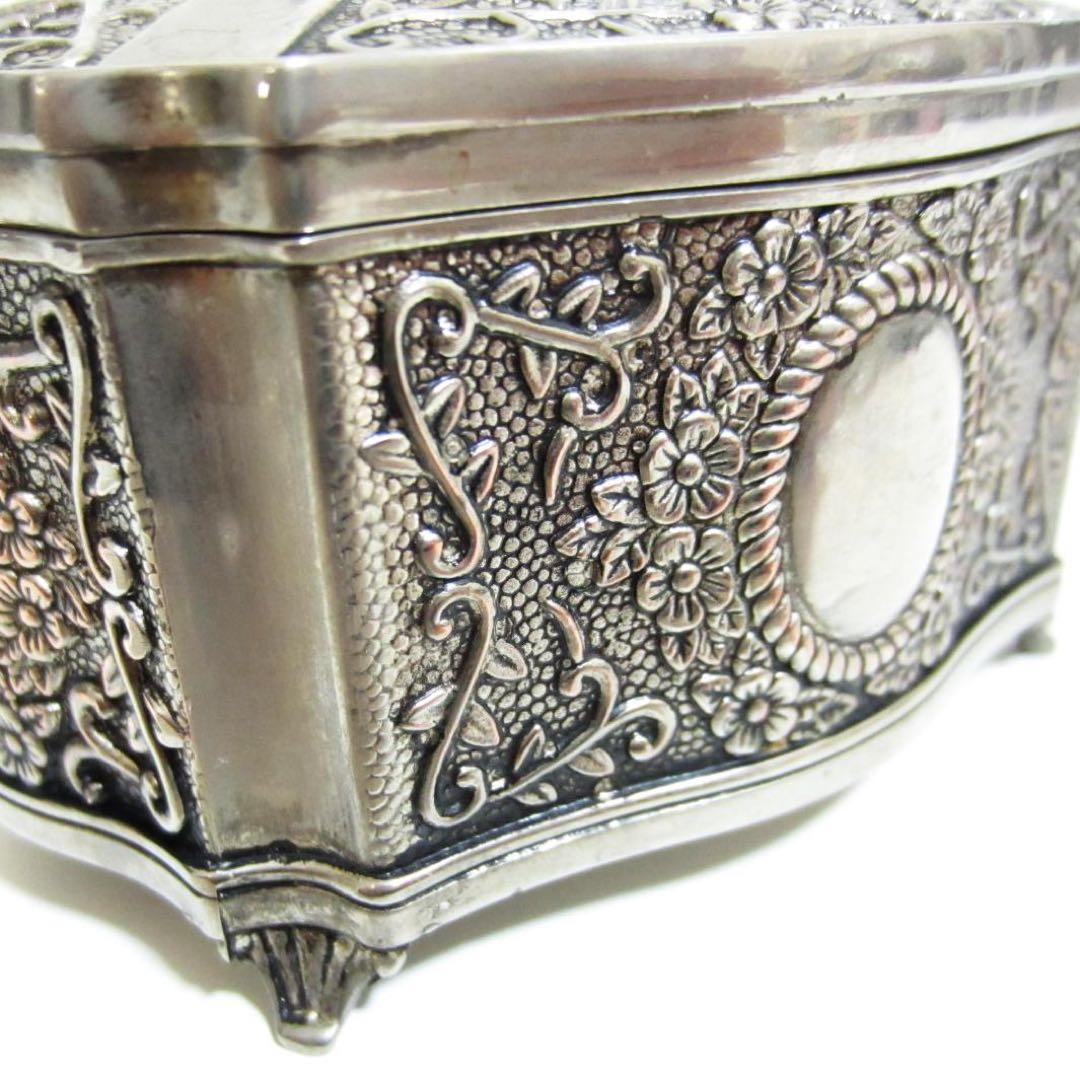 【アンティーク】ジュエリー ケース アクセサリー ケース 置物 金属製