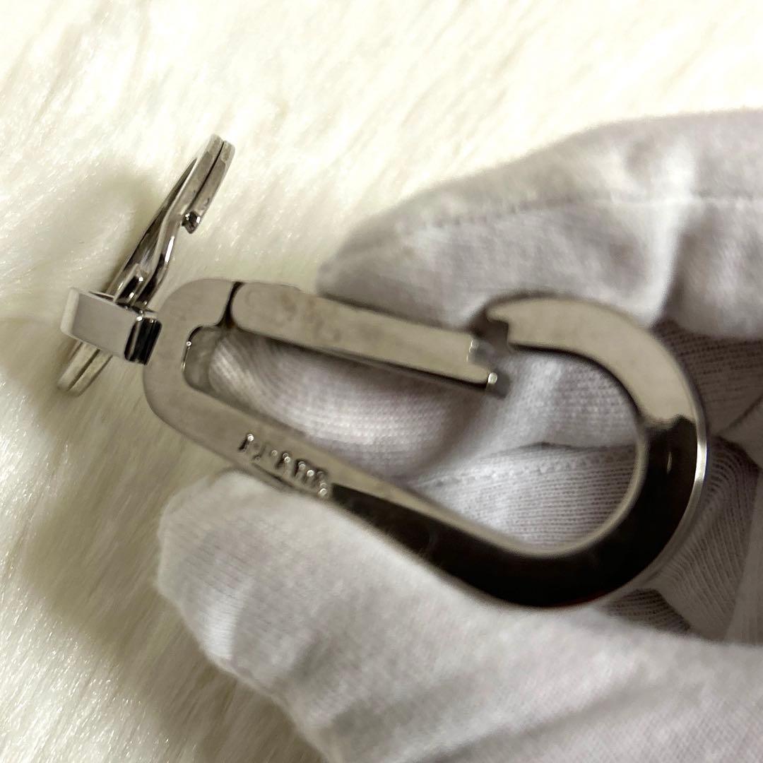 PRADA プラダ カラビナ キーリング シルバー