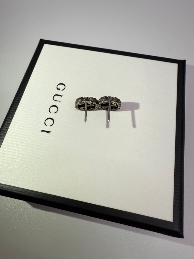 【美品】GUCCI インターロッキング ピアス両耳