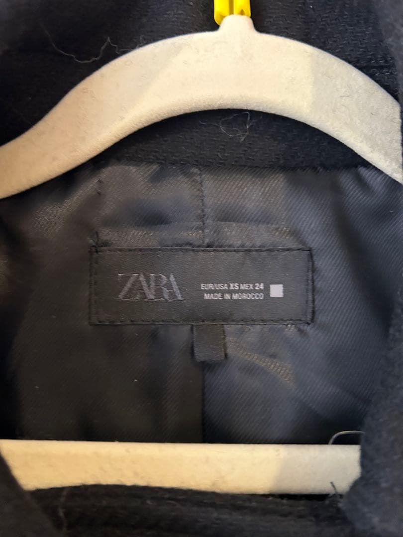 ZARA ウール混紡ショート丈ダブルブレストコート XS 新品タグつき