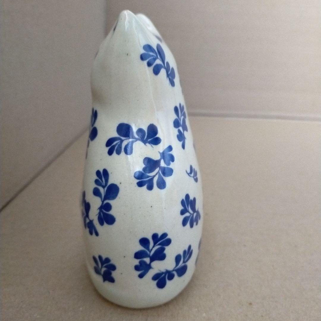 リサラーソン まねくねこ 大 ブルー 陶器 まねくねこのこ