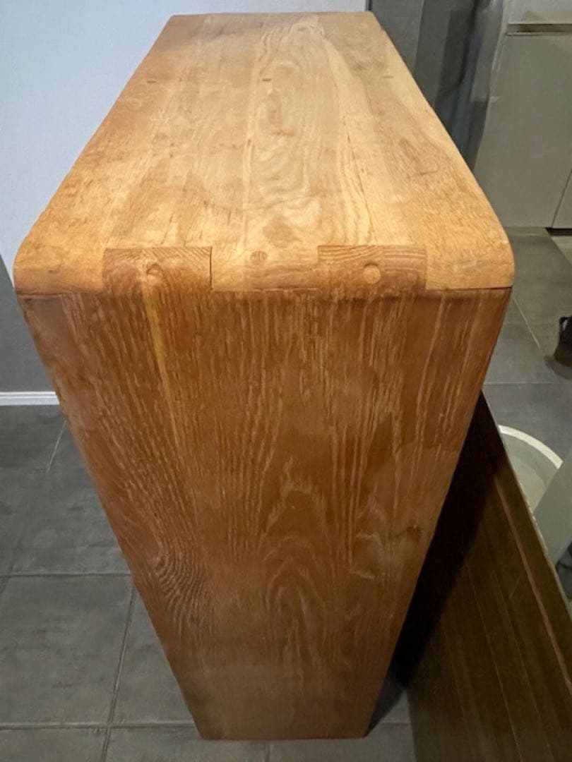 ma　ナラ/オーク無垢材 オープンブックシェルフ飾り棚 ほぞ組差し込み構造