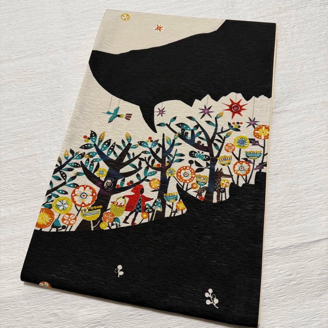 m-5 WAKKA ワッカ キャ～！ 赤ずきん 京袋帯 正絹 美品 wakka