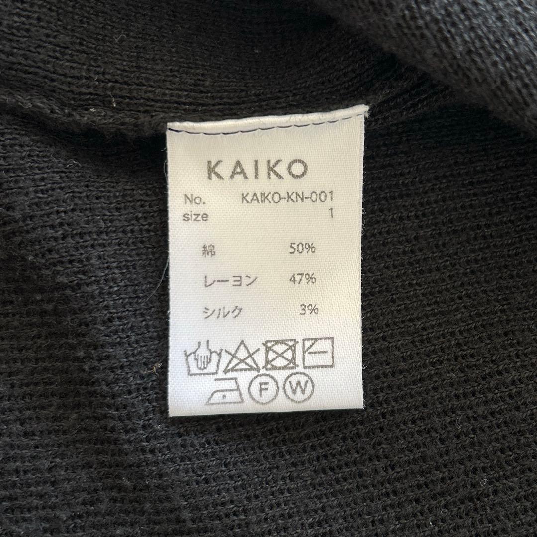 【サイズ1 / KAIKO】ボックスニットシャツ ブラック