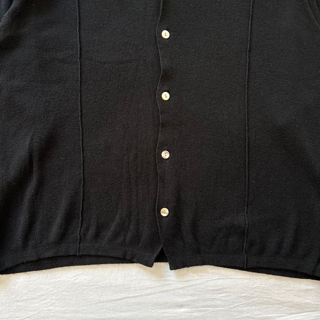 【サイズ1 / KAIKO】ボックスニットシャツ ブラック