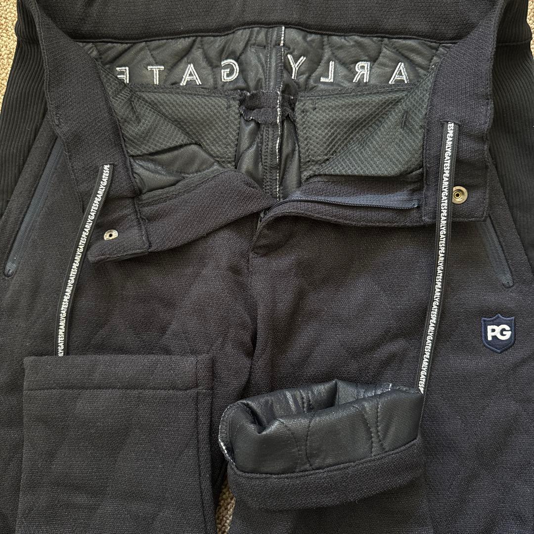 防寒　蓄熱　裏地付　パーリーゲイツ　キルティング　パンツ　紺　M〜L相当　4