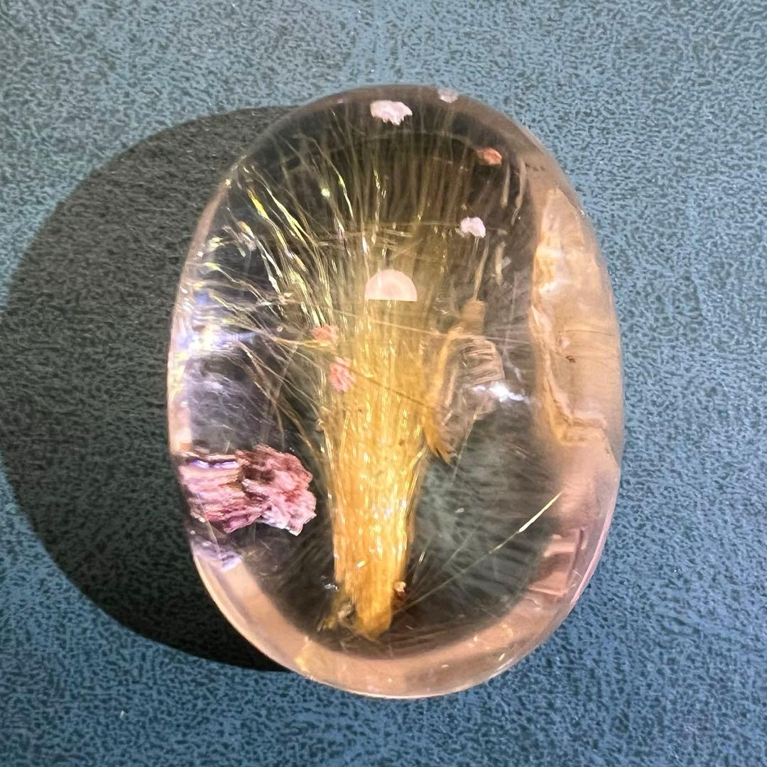 天然石 ゴールデンルチル × ピンクガーデンクォーツ