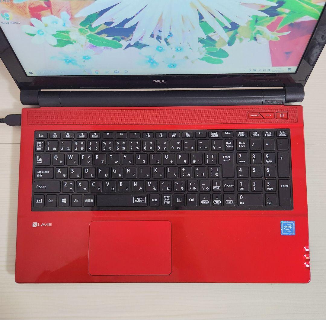 大容量1TB☆メモリ8GB☆NECノートパソコン☆人気のレッド☆画像保存等にも♪