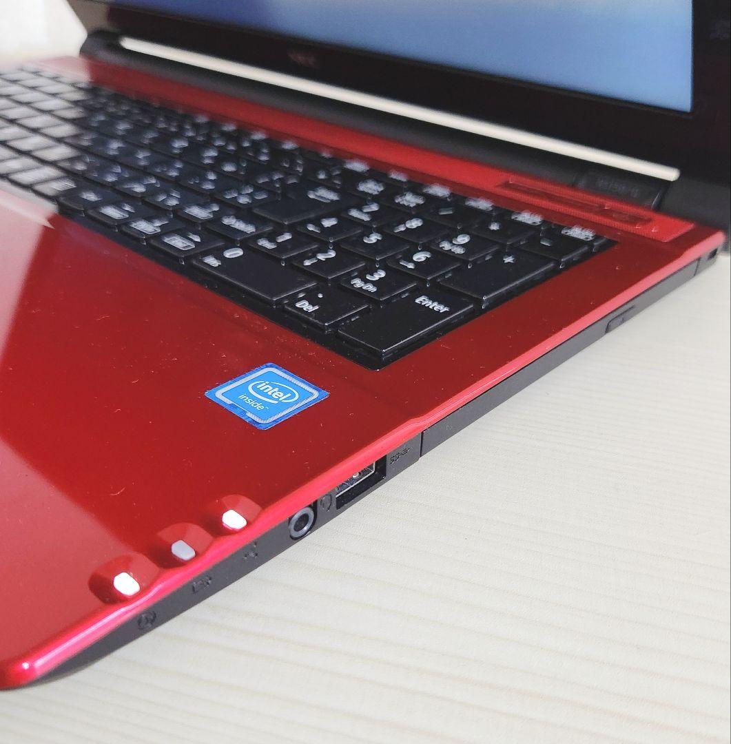 大容量1TB☆メモリ8GB☆NECノートパソコン☆人気のレッド☆画像保存等にも♪