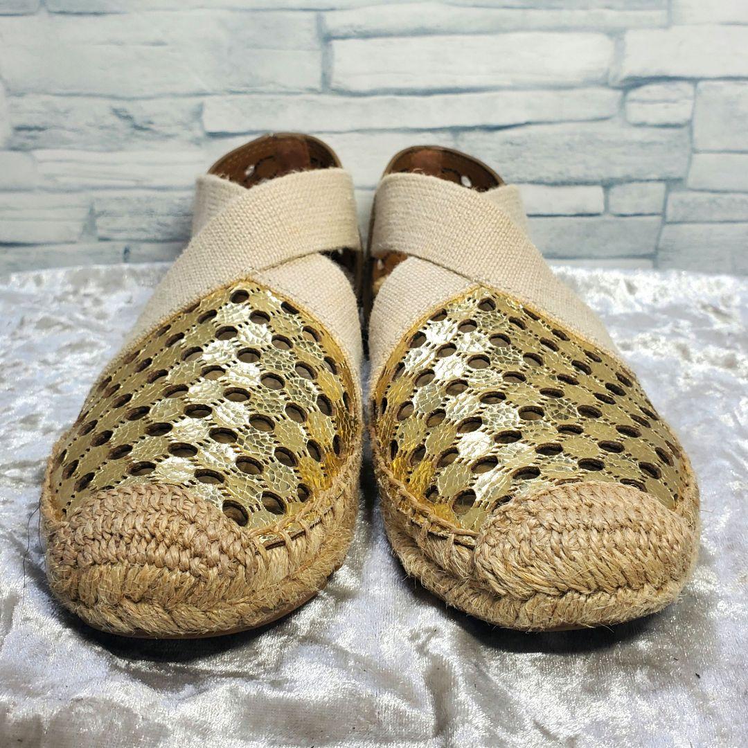 【極美品】✨Tory Burch 23cm パンチングレザー ゴールド ロゴ 6