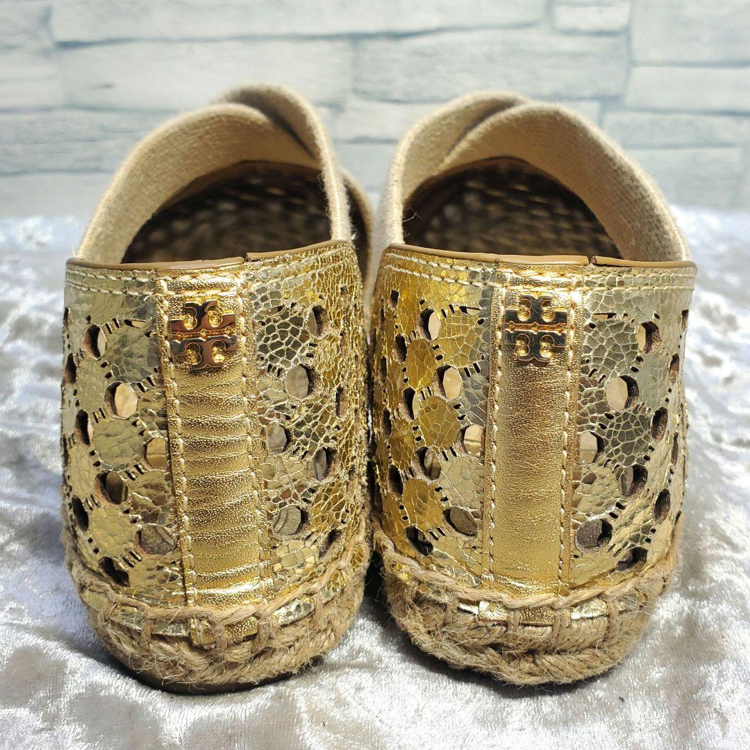 【極美品】✨Tory Burch 23cm パンチングレザー ゴールド ロゴ 6