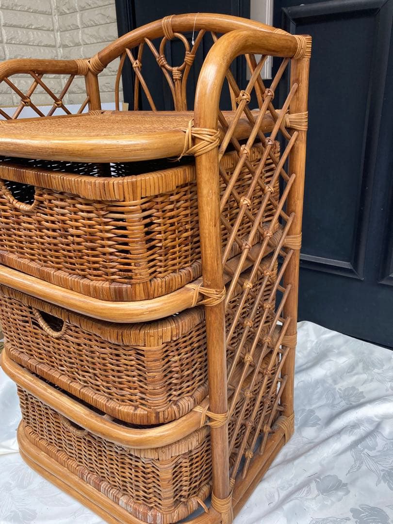 収納インテリアアンティーク昭和レトロ3段ヴィンテージ