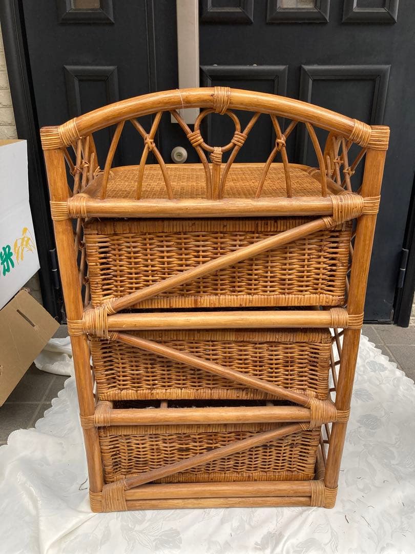 収納インテリアアンティーク昭和レトロ3段ヴィンテージ