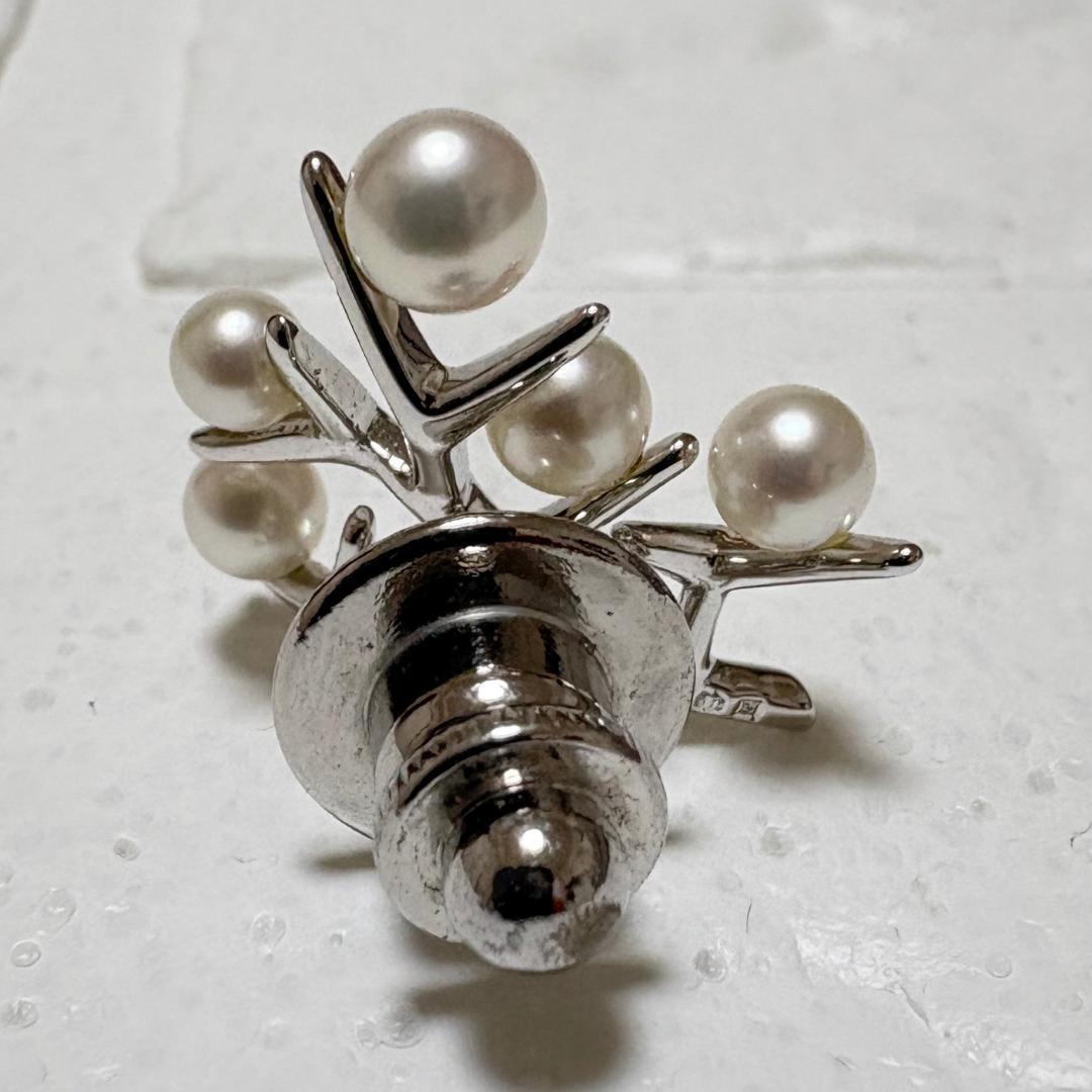 MIKIMOTO ミキモト 幸福の木 ピンブローチ シルバーピンブローチ パール
