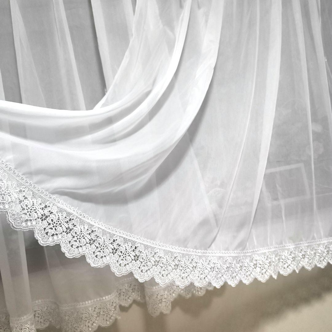 カフェカーテン【sherry様オーダー品　ボイル＆ケミカルレース】ハンドメイド