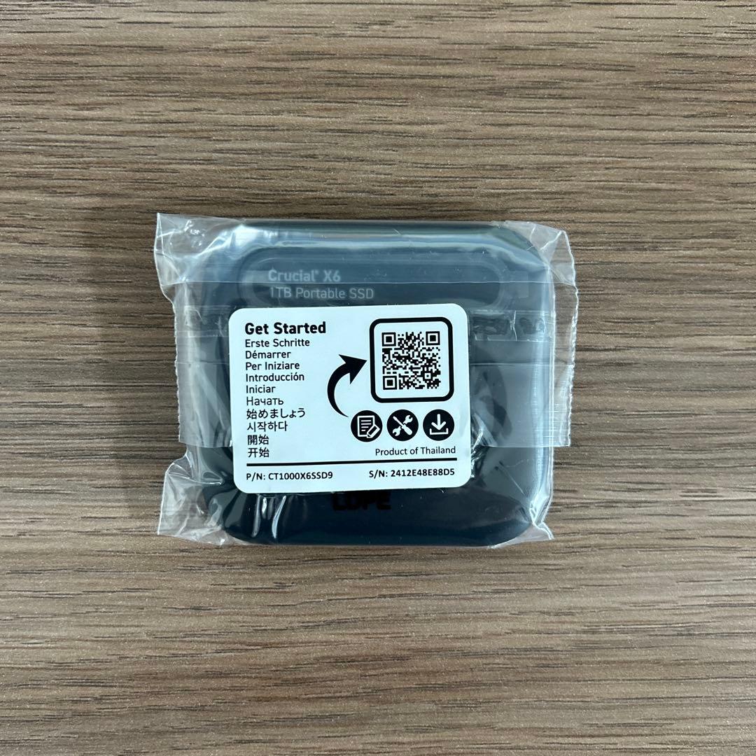 【超美品】Crucial X6 1TB Portable SSD
