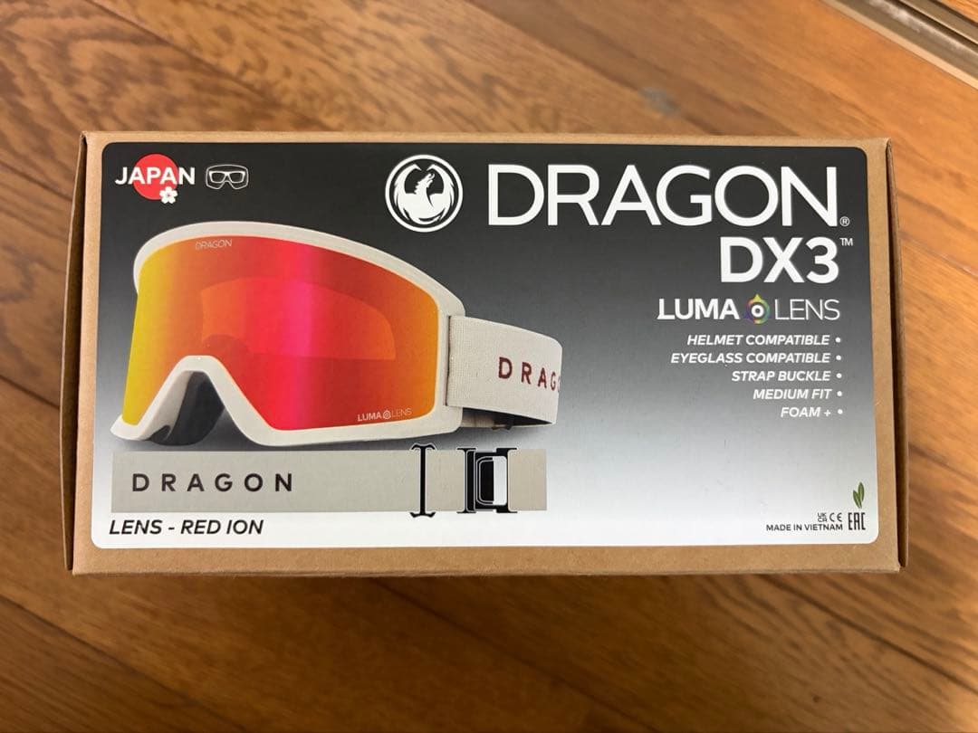 【新品未使用】スノーゴーグルDRAGON DX3 LENS-RED ION