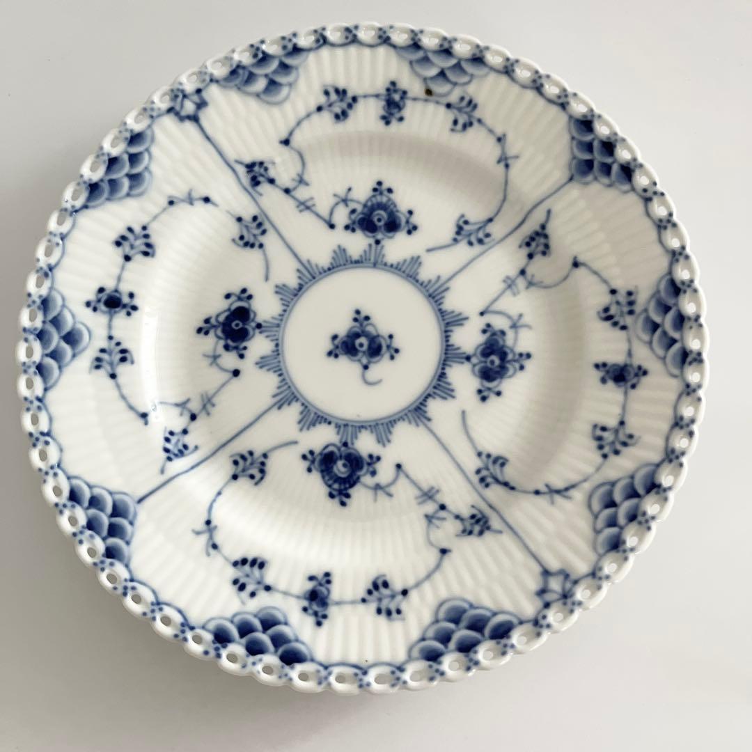 ロイヤルコペンハーゲン ブルーフルーテッド フルレース #1087プレート4枚