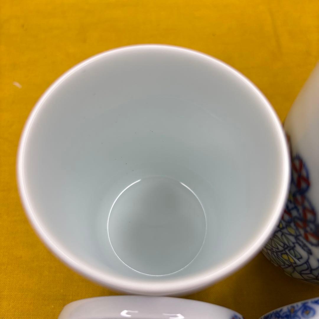 古香蘭社 夫婦湯吞　　共箱　手書き　珍品