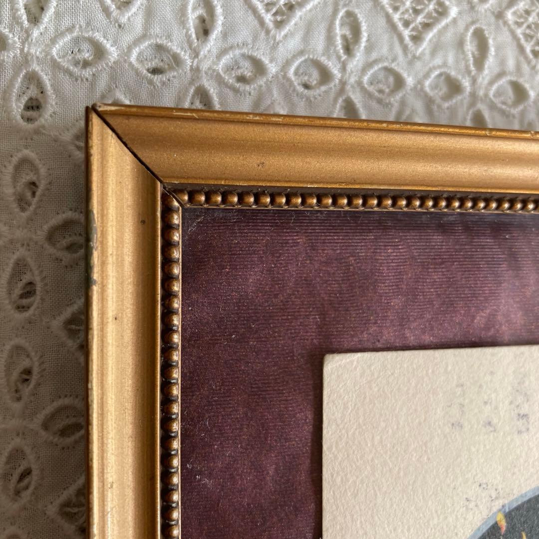 アンティークフレームD★1920年代超希少なBIRGITのアンティークカード入り