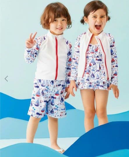 【新品】familiar　ファミちゃん　男の子用　水着＆ラッシュガード　110