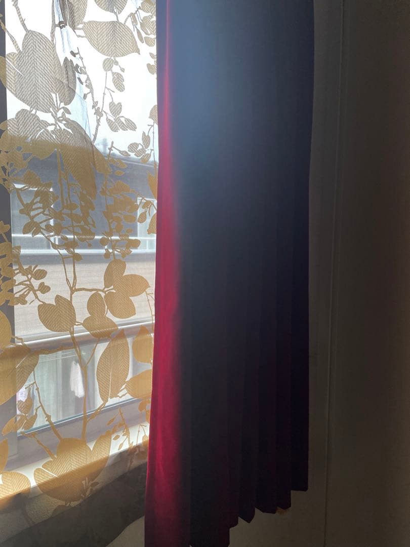 真紅オーダー遮光カーテン２セット