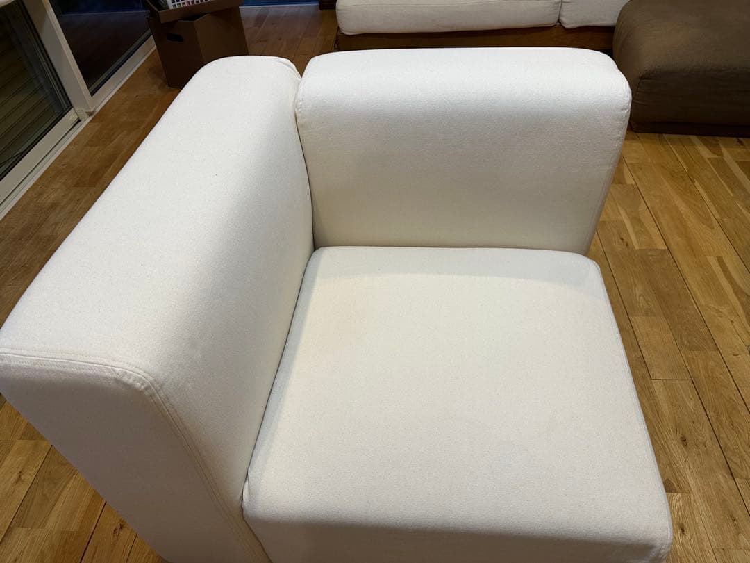 無印良品 コーナーソファ（アーム付） ホワイト