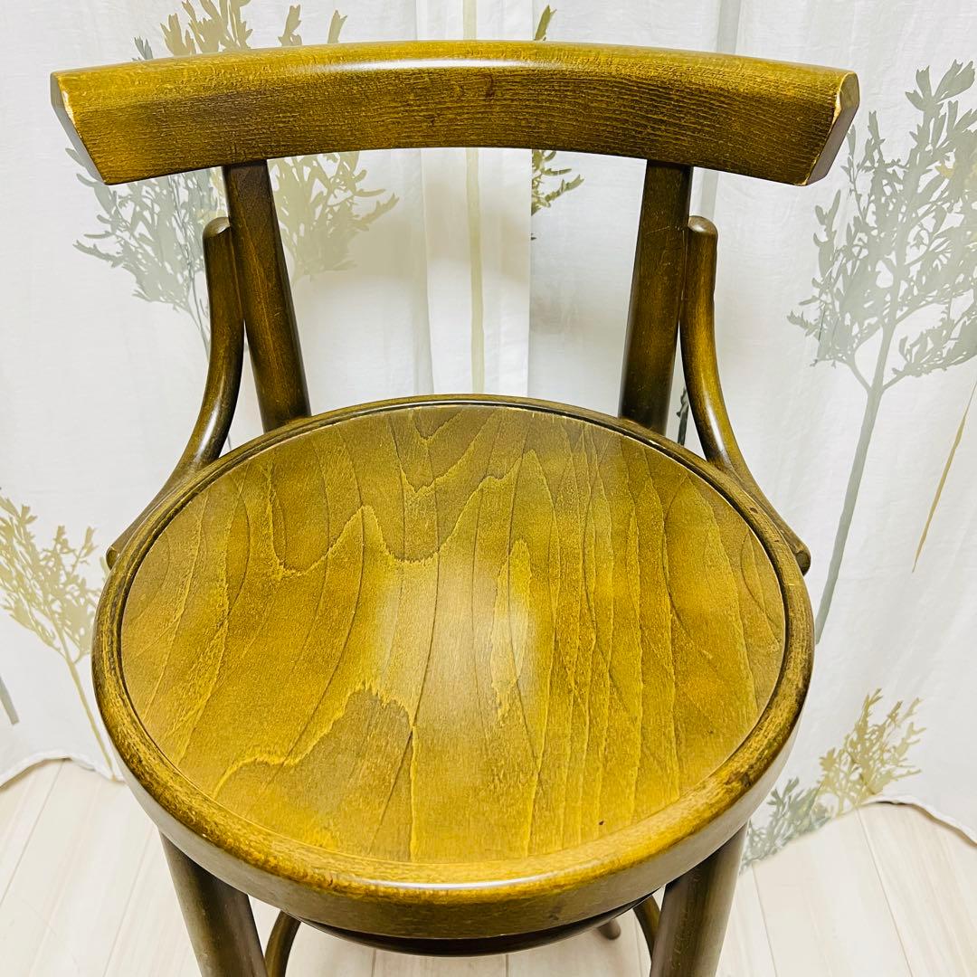 【秋田木工】　ベントウッドチェアー　曲木　ハイチェア