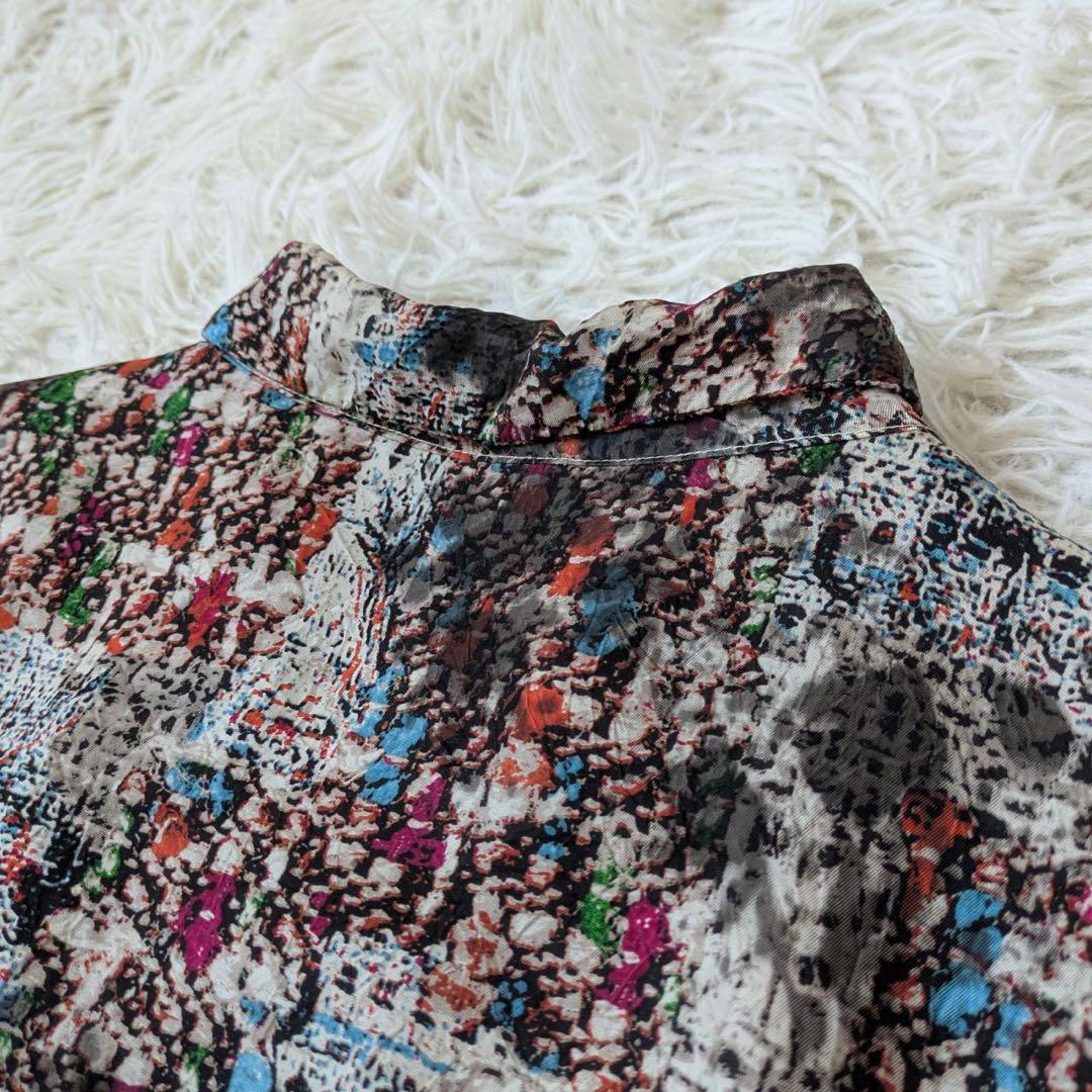 宝島染工　SIWA プルオーバーシャツ　Blink 草木　墨　斑染　Free