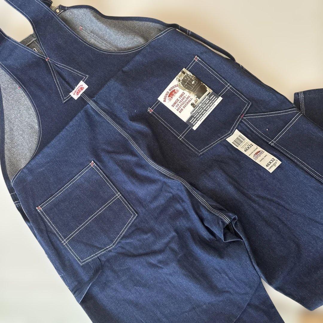 z655新品ラウンドハウス オーバーオール 46x32 大きいサイズ！