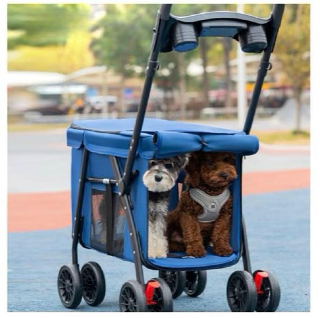 HeyDear ペットカート バギー 黒 中型犬や多頭飼い用