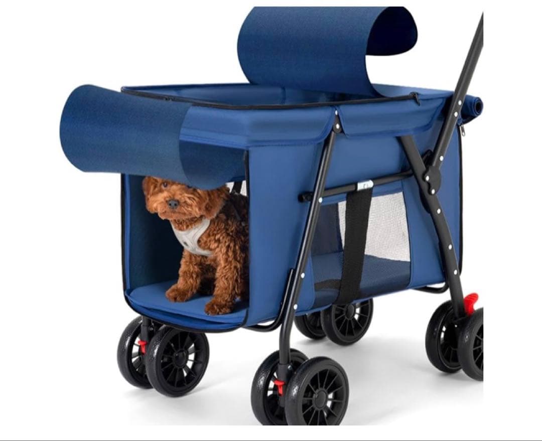 HeyDear ペットカート バギー 黒 中型犬や多頭飼い用