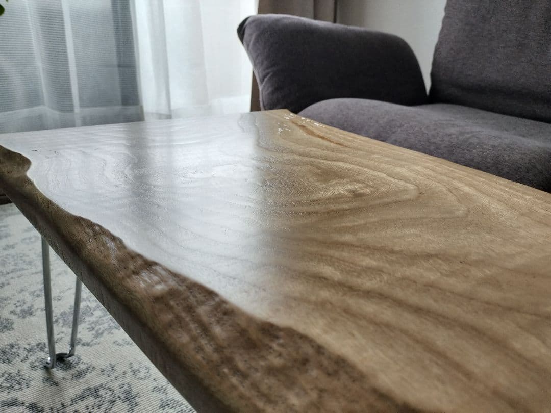 センダンの木製ローテーブル 1枚板