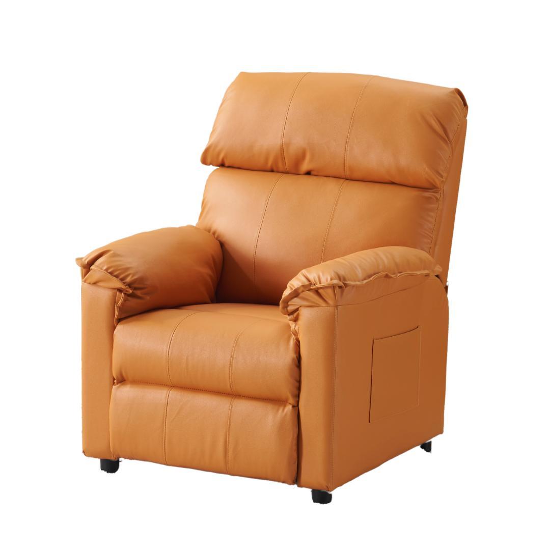 リクライニングソファー ソファー 1人掛け ゲーミングチェア PU キャメル