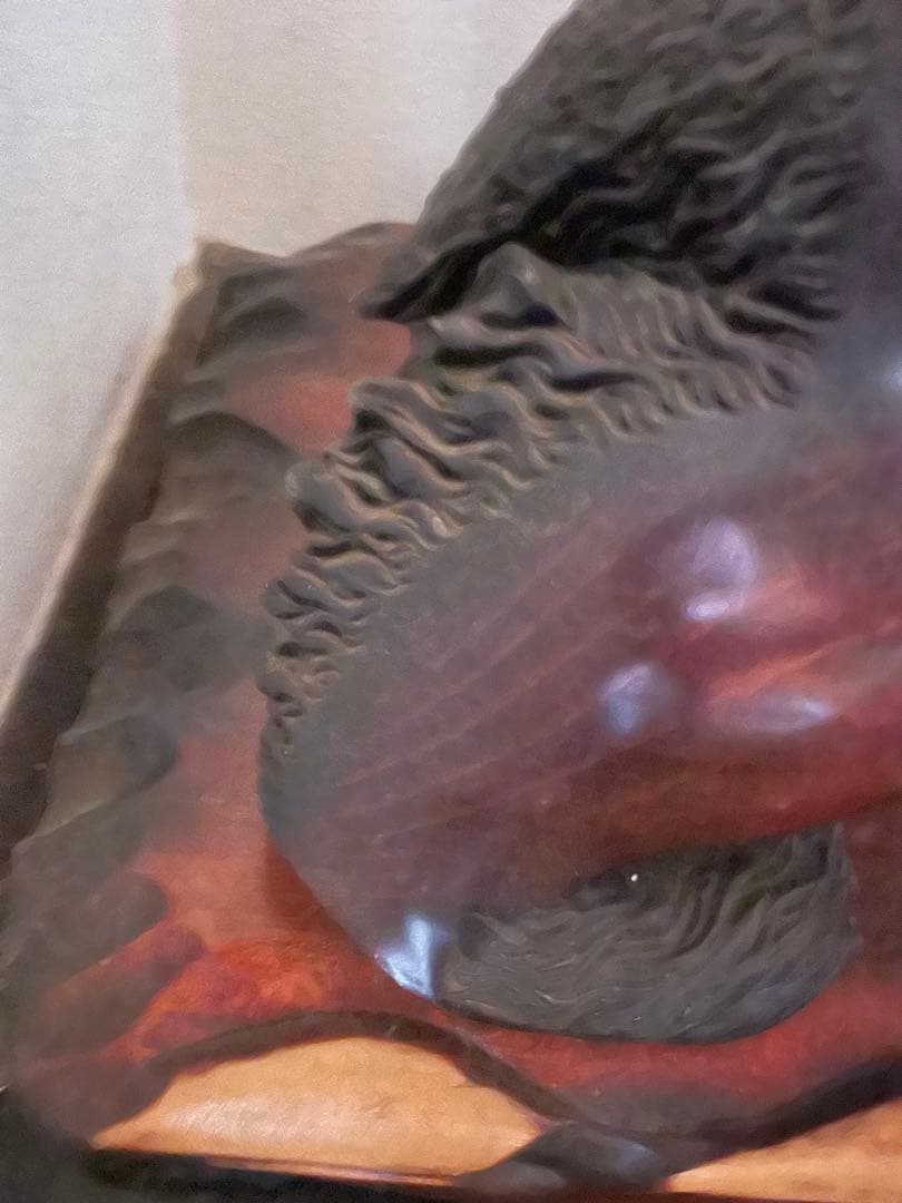 木製クマ彫刻 置物 特大