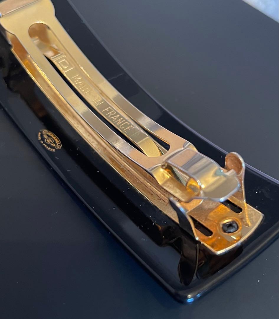 CHANEL ストーン装飾 ヘアクリップ