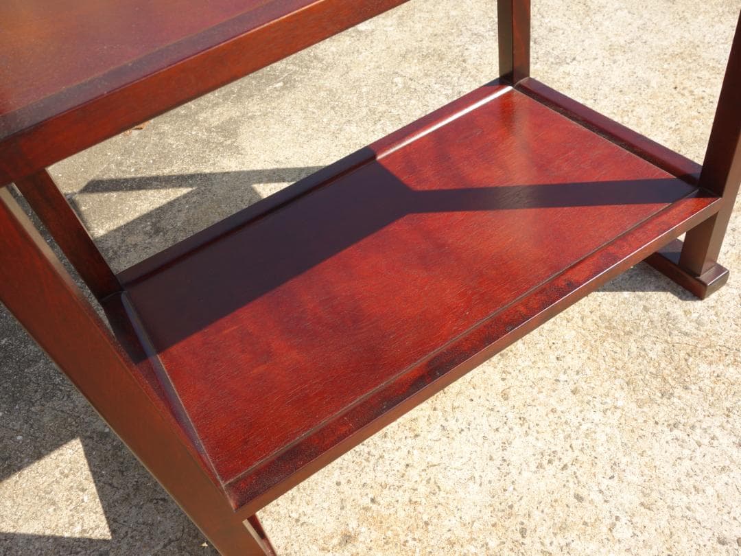 M▽シェルフ ラック 棚 本棚 飾り棚 朝鮮風 李朝風 木製 (38640)