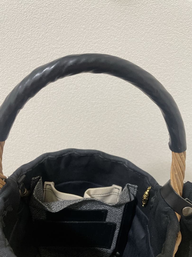 ◆ eb.a.gos（エバゴス）◆ブライドル バケツM バスケット ブラック