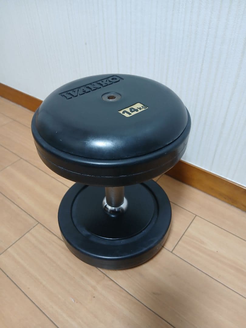 ①IVANKO(イヴァンコ) SDKR ダンベル(ラバー) 14kg x 1個